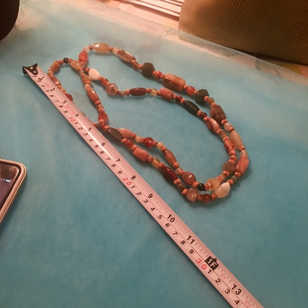 Bohemian Natural Gemstone Handmade Long Necklace - Picture 5 of 8